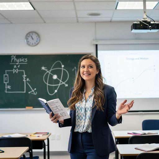 Fizikai törvényeket bemutató animáció a képernyőn.